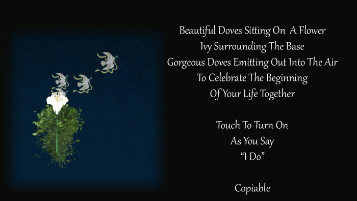 Wedding Dove Flowers Yellow Ribbons *CHB*
