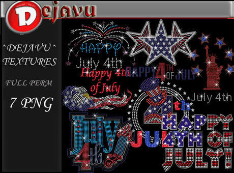 Second Life Marketplace - ^Dejavu^ Full Perm Rhinestone 4th july Png 01