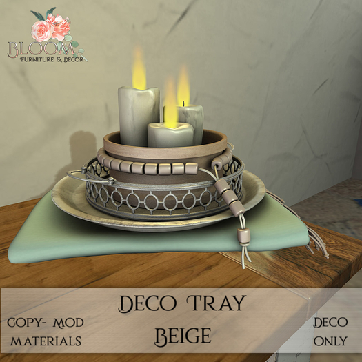 Bloom! - Deco Tray Beige (Add me to Unpack)