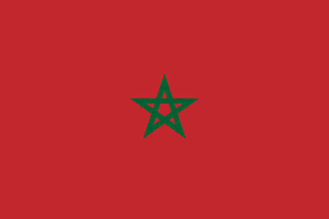 Set of 4 waving flags ver. 1.0 (Morocco)