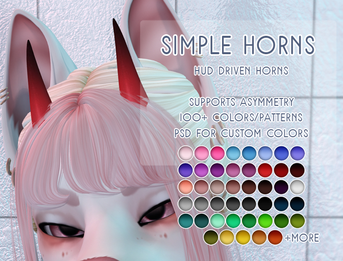:: wickedpup :: SIMPLE HORNS || 100+ TEXTURES + PSD