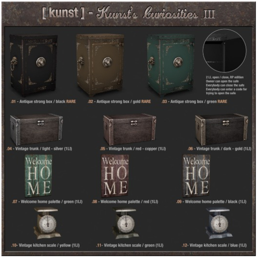 .02 [ kunst ] - Antique strong box / gold RARE