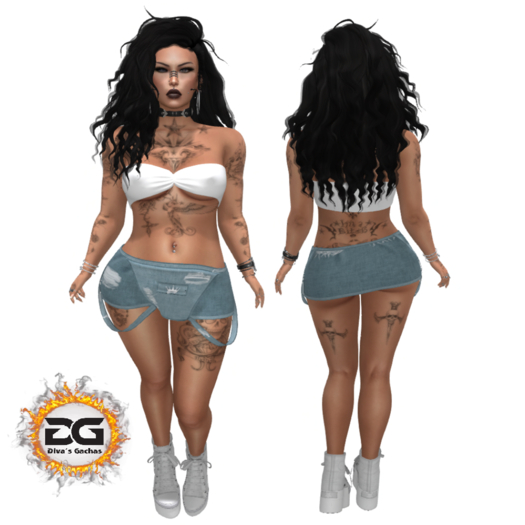 DG- Skirt-Blue/Crown--Box