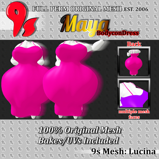 9s Mesh: Maya BodyconDress FP [LUCINA] (add me!)