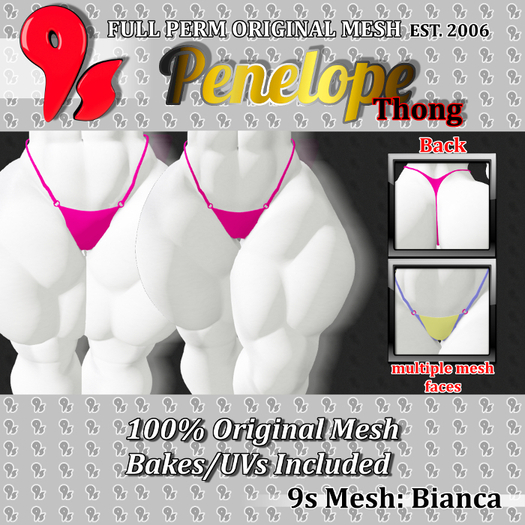 9s Mesh: Penelope Thong FP [BIANCA] (add me!)