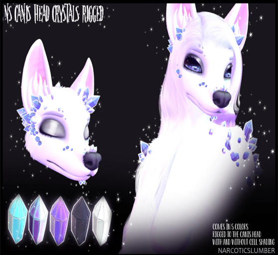 NS Canis head crystals rigged 