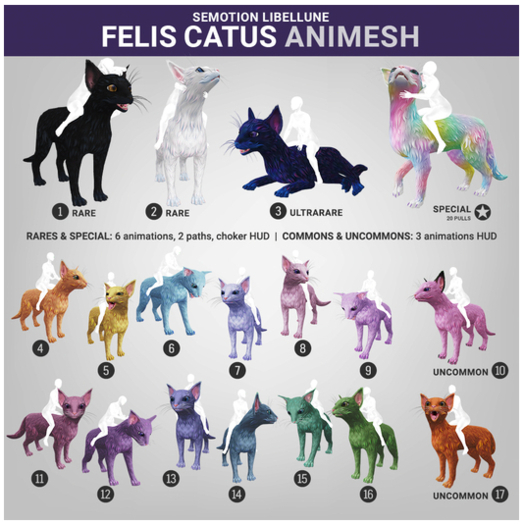 SEmotion Libellune Felis Catus Animesh #2 RARE