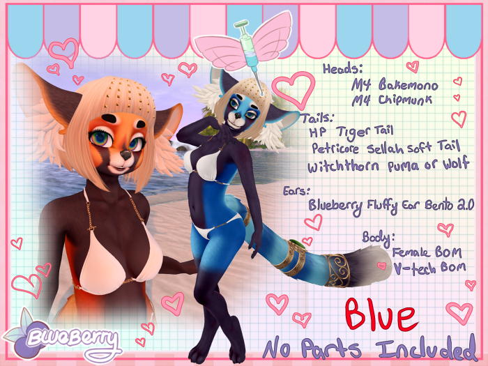 Blueberry - Red Panda - Blue
