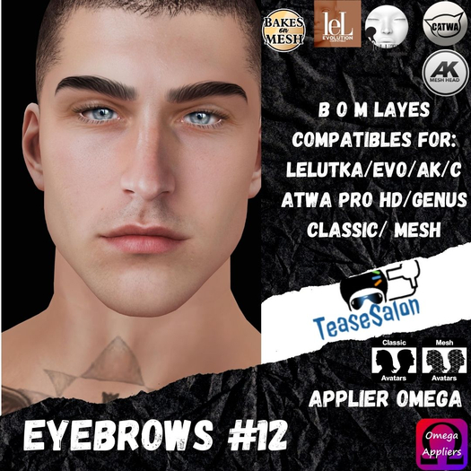 #TS#  Eyebrows #12 BOM - Lel Evo/Catwa HD Pro/ Classic