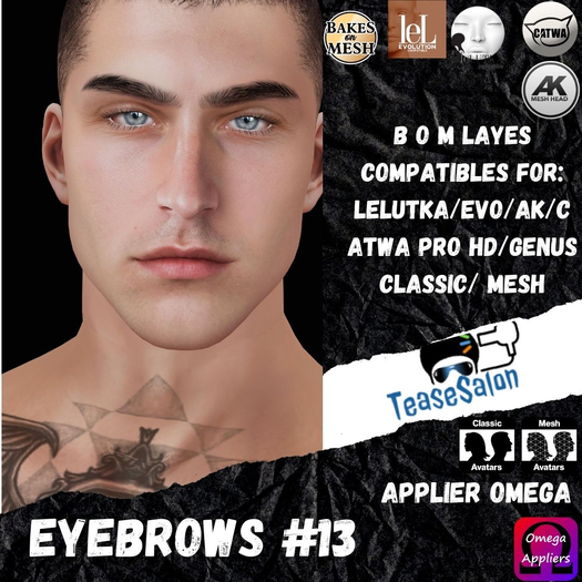 #TS#  Eyebrows #13 BOM - Lel Evo/Catwa HD Pro/ Classic