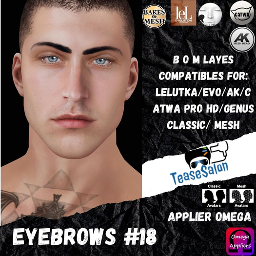 #TS# Eyebrows #18 BOM - Lel Evo/Catwa HD Pro/ Classic