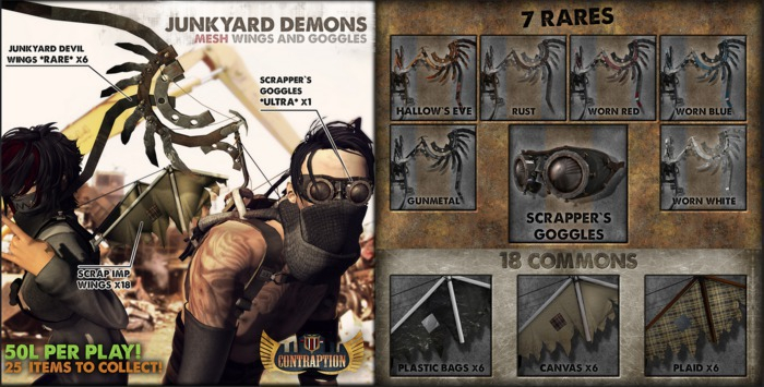 [ContraptioN] Junkyard Devil Wings *hallow's eve* BOXED RARE