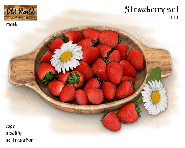 Strawberry set - Old World - Rustic / Medieval