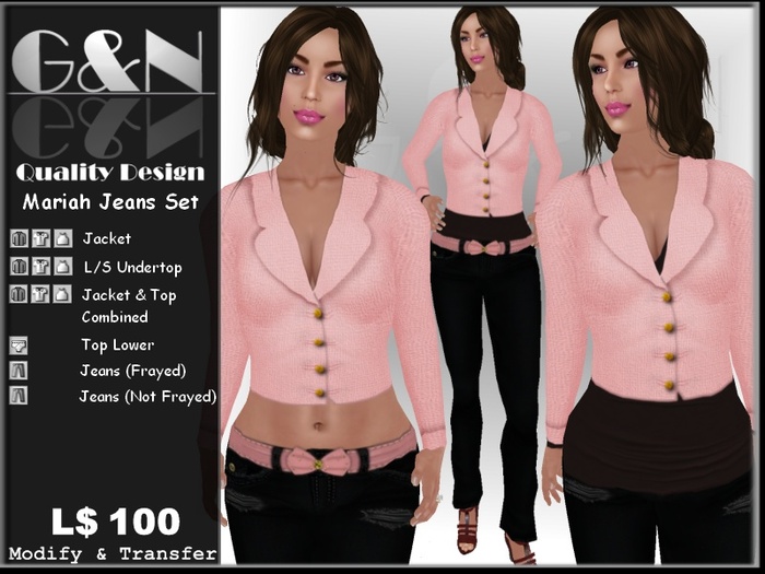 G&N Quality Design Mariah Jeans Set