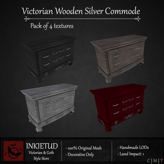 [INKIETUD] Victorian Wooden S Commode (Boxed)
