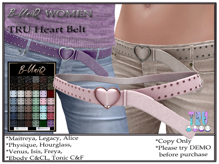 B-UniQ Women - DEMO TRU Heart Belt