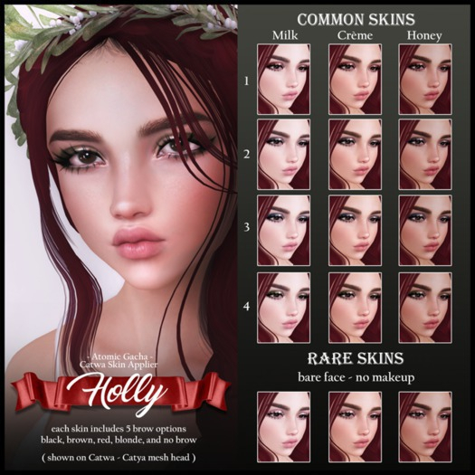 .Atomic. Gacha // Catwa Skin_Holly - Milk RARE