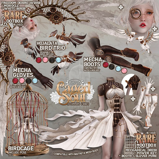 :Moon Amore: Caged Soul / Hojalata Bird (Coal)