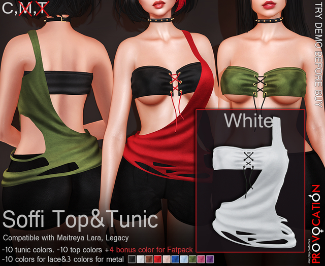 [Provocation] Soffi top&tunic-White