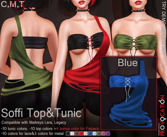 [Provocation] Soffi top&tunic-Blue