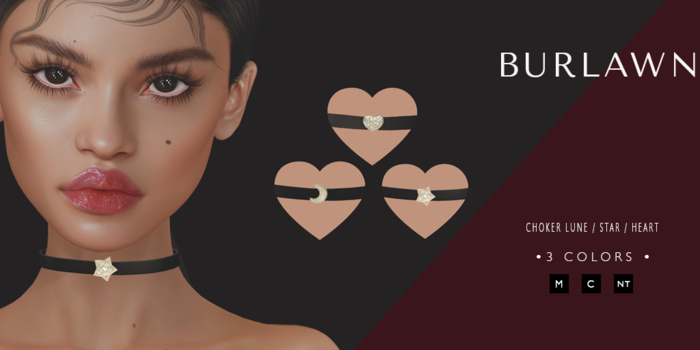 Burlawn - Lune/Star/Heart Choker