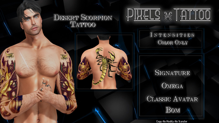 PIXELS CREATION - DESERT SCORPION TATTOO