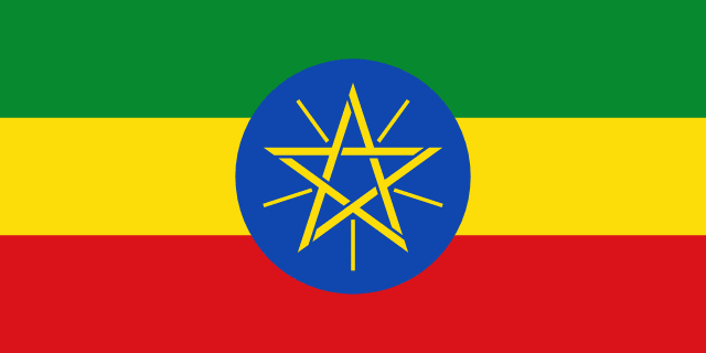 Set of 4 waving flags ver. 1.0 (Ethiopia)