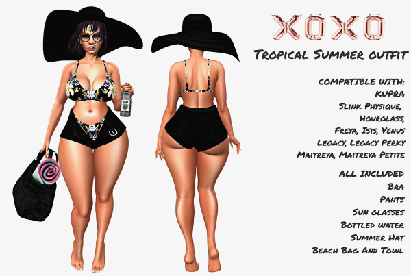 XOXO - Tropical Summer outfit Black