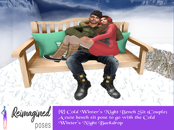 {R} Cold Winter's Night Bench Pose (Couple)