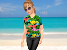 Ladies Hawaiian shirt-Tropical