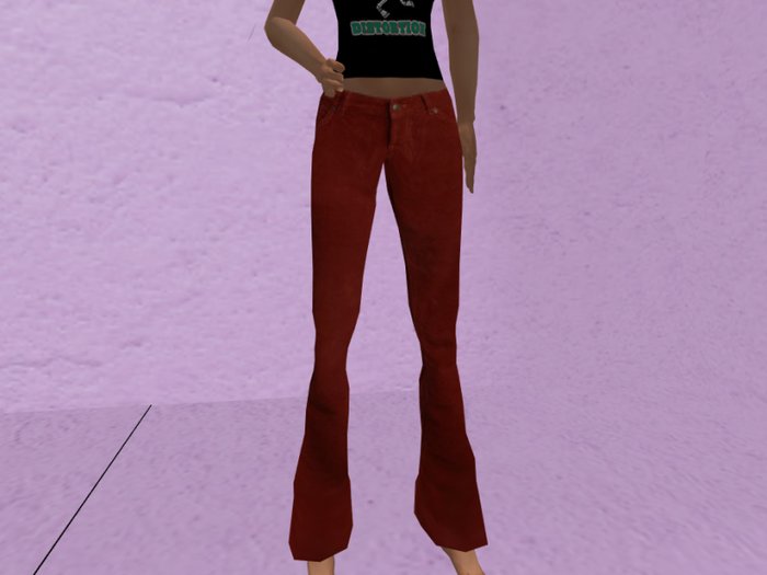 Red Flared jeans