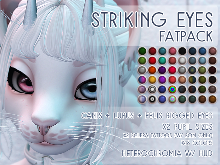 :: wickedpup :: STRIKING EYES || FATPACK || RIGGED CANIS + LUPUS + FELIS + BOM