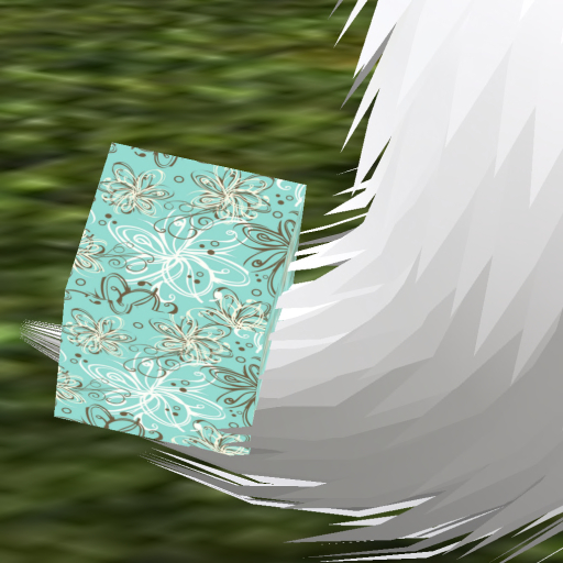 Teal Flower Cube