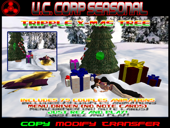 Triple X-Mas Tree W/ 79 animations for couples.