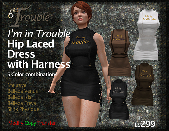 I'm in Trouble Hip Laced Dresses