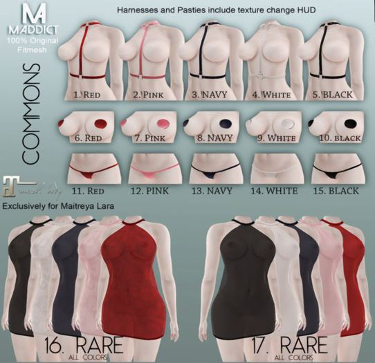 3 - Maddict Risque - Navy Harness Maitreya