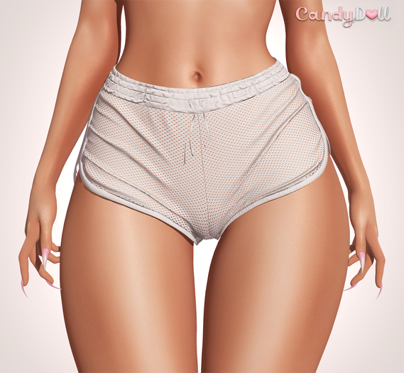 _CandyDoll_ Diane Shorts White