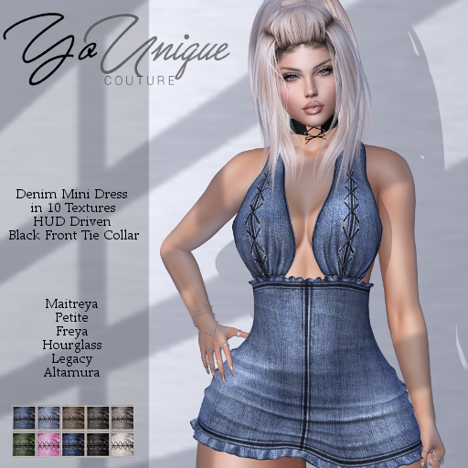 YoUnique Couture Iuma Denim CC  - Sexy Mini Dress [ADD]