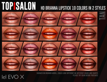 TOP1SALON - HD BRIANNA LIPSTICK (Lelutka X) TAN NUDE