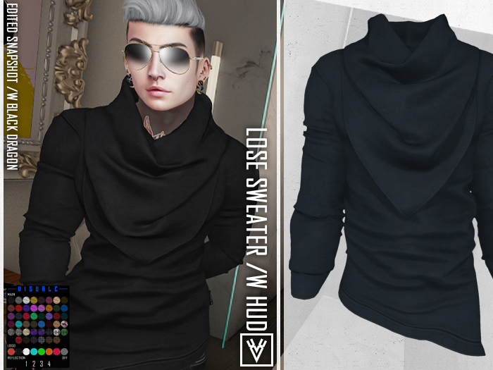 [ xVx ]LOSE SWEATER - MIDNIGHT