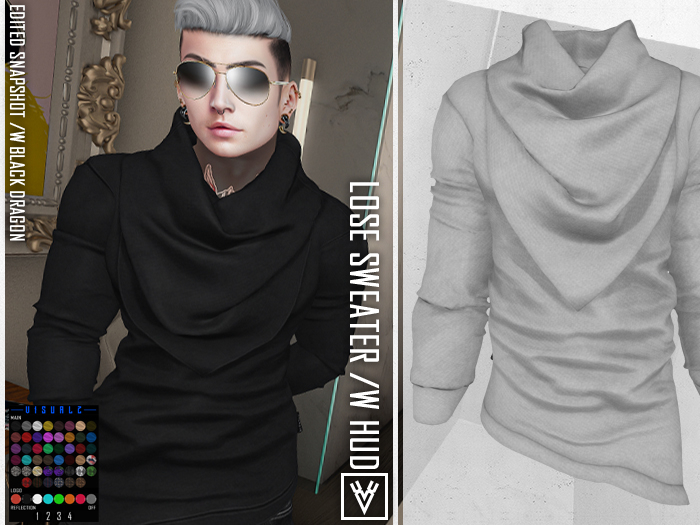 [ xVx ]LOSE SWEATER - WHITE