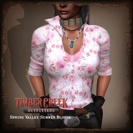 [Timber Creek] Spring Valley Blouse-Wine & Roses