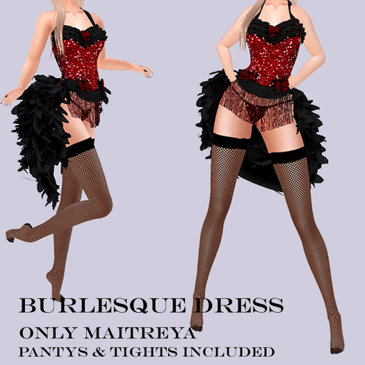 red burlesque dress