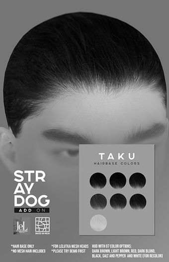 *DEMO* STRAY DOG ADD ON - TAKU HAIRBASE - LELUTKA