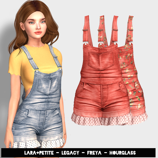 (fd) Cutiepie Overalls - Strawberry (LARA + PETITE, HOURGLASS, FREYA & LEGACY)