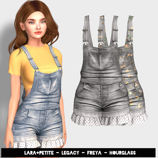 (fd) Cutiepie Overalls - Grey (LARA + PETITE, HOURGLASS, FREYA & LEGACY)