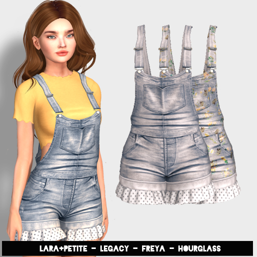 (fd) Cutiepie Overalls - Dusty (LARA + PETITE, HOURGLASS, FREYA & LEGACY)