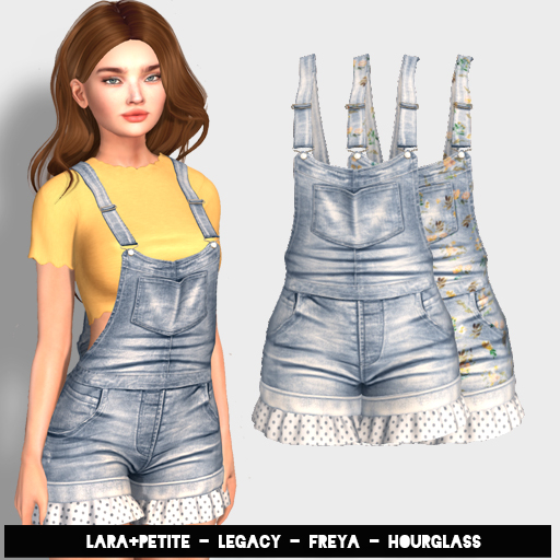 (fd) Cutiepie Overalls - Denim Bright (LARA + PETITE, HOURGLASS, FREYA & LEGACY)