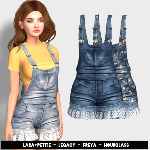 (fd) Cutiepie Overalls - Dark (LARA + PETITE, HOURGLASS, FREYA & LEGACY)