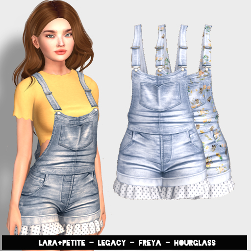 (fd) Cutiepie Overalls - Blue (LARA + PETITE, HOURGLASS, FREYA & LEGACY)